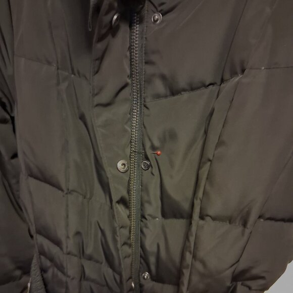 Preowned Zara Basic Black Warm Puffer Coat with Belt Windproof Outerwear - Picture 12 of 14